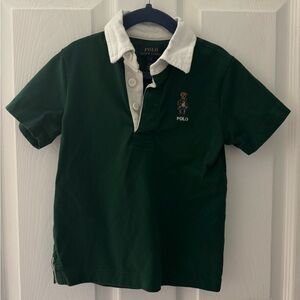 Ralph Lauren Boys Bear Cotton Short-Sleeve Rugby Shirt 4T / 4